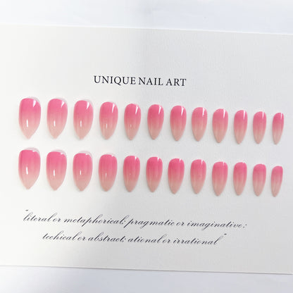 Minimalist French Nail Patch Peach Powder Gradient Apricot