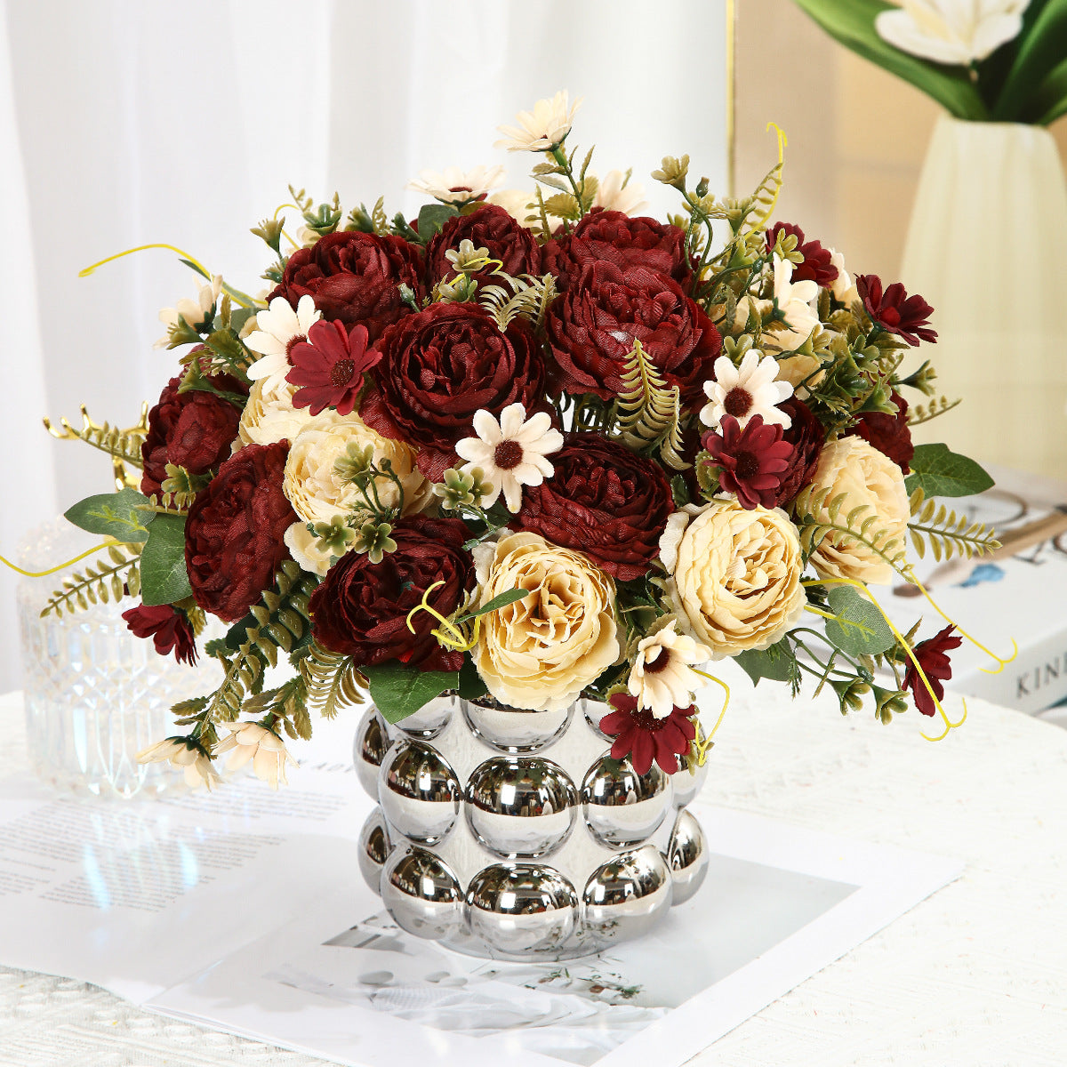 Hotel Photography Props Fake Flowers Shulman Peony Flower Decoration