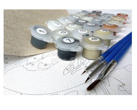 Lavendelblüten in der Vase – Malen-nach-Zahlen-Set zum Selbermachen