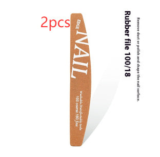 Manicure Nail File Polish Rub Pieces Nail Scissors Sponge Rub Burnishing Stick Nail Beauty Tool Set