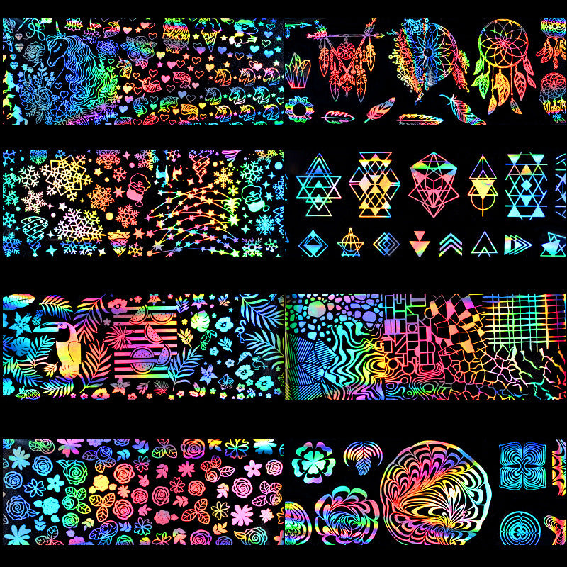 Nagel-Laser-Stern-Aufkleber, Thermotransfer-Nagelaufkleber, Symphony Star Papier