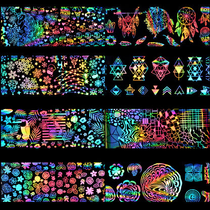 Nagel-Laser-Stern-Aufkleber, Thermotransfer-Nagelaufkleber, Symphony Star Papier