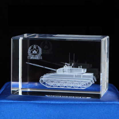 Interior Carving 3D Animal Series Crystal Statue Tourist Souvenir