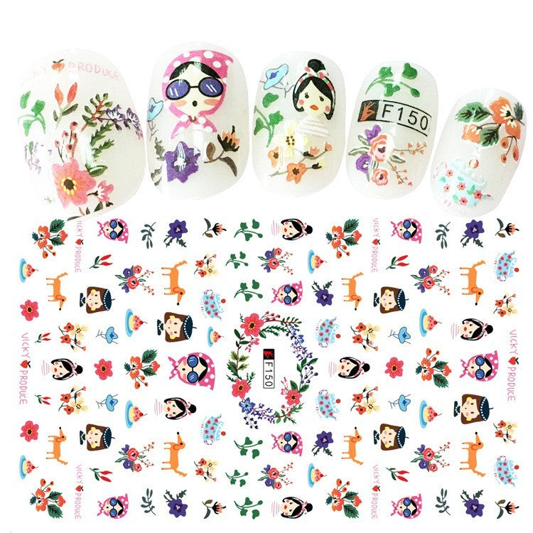 Adhesive nail decals