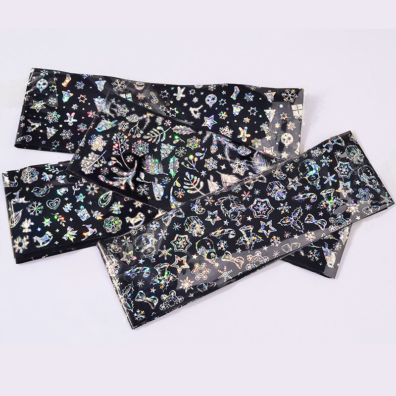 Schwarzer Schneeflocken-Lasertransfer-Aufkleber