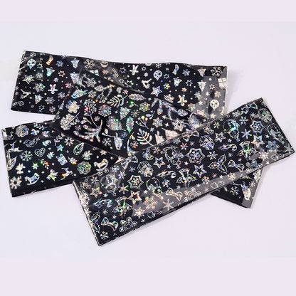 Schwarzer Schneeflocken-Lasertransfer-Aufkleber