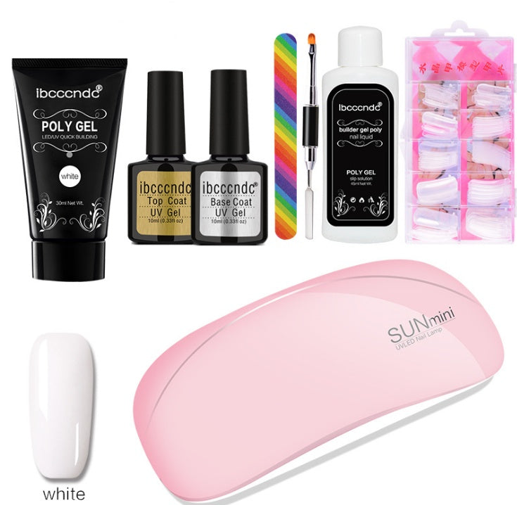 Schmerzfreie und schnelle Verlängerung durch Kristallkleber. 100 Stück in einer Box mit Kristall-Nagelmodellage.