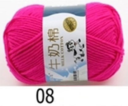 5-Strand Milk Cotton Wool Woven Medium Thickness Doll Slippers Yarn