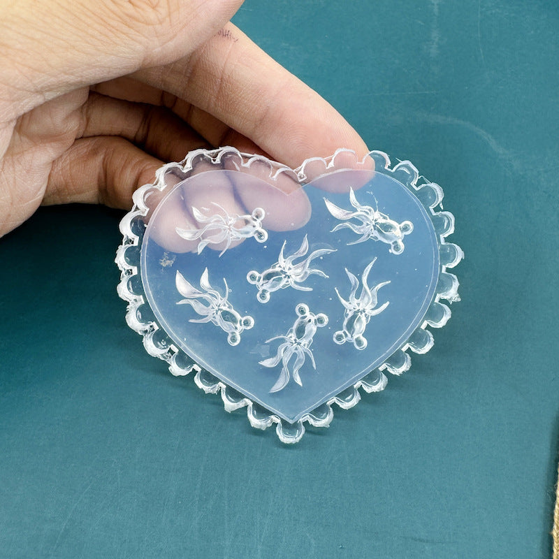 Silikon-Manikürform mit Blumenmotiv (nicht weißlich)