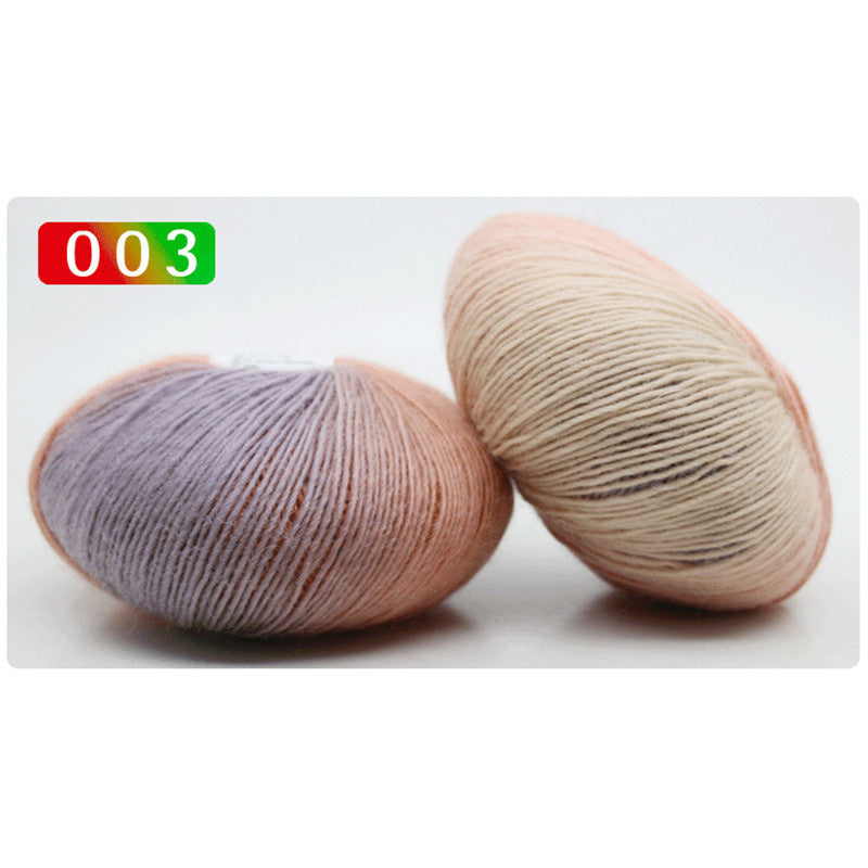 Abschnittsgefärbtes Regenbogenwollgarn