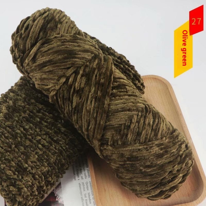Chenille Gold Velvet Thick Knitting Wool Yarn Ball Scarf Sweater Doll Woven Material Kit