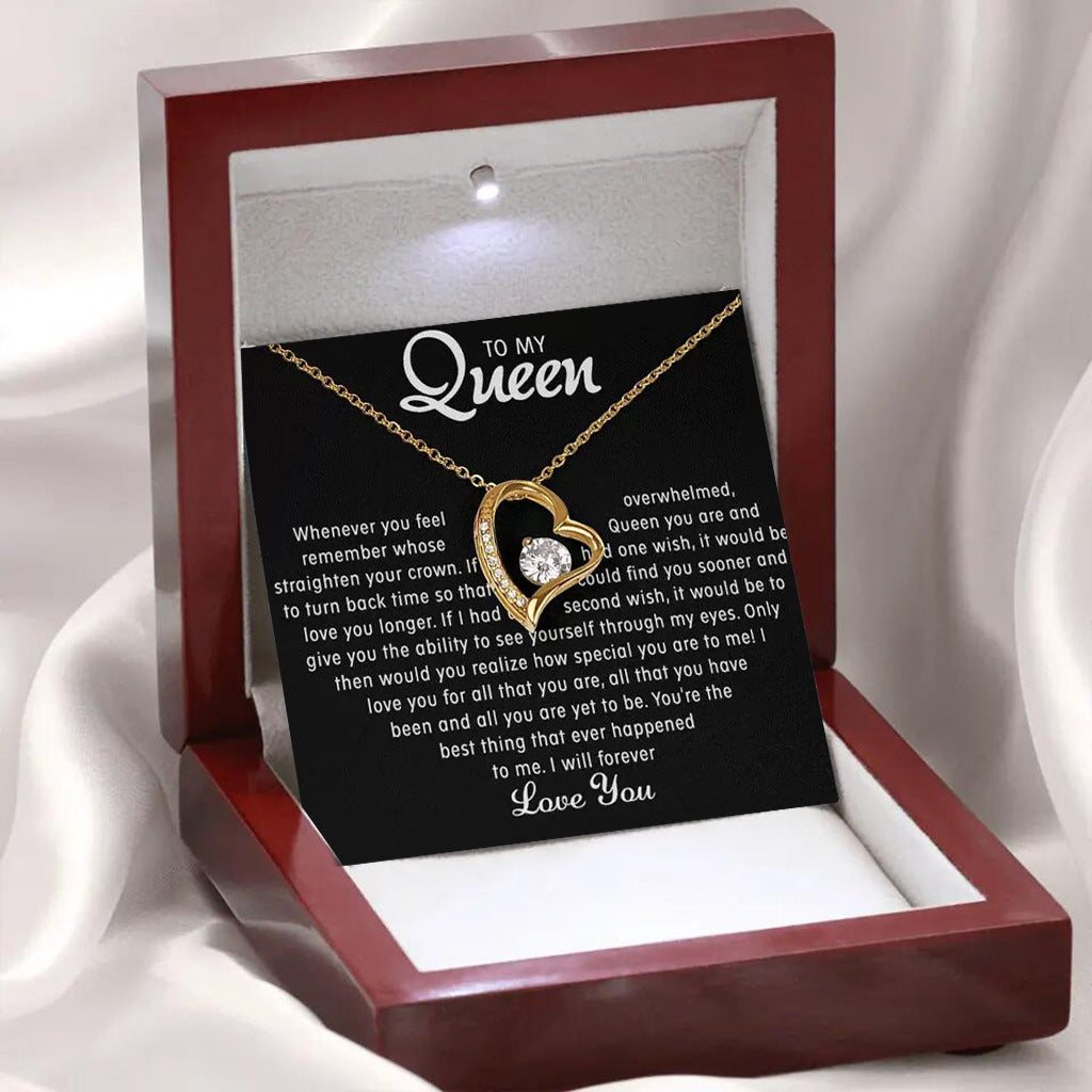 Hollow out heart-shaped necklace gift box for women