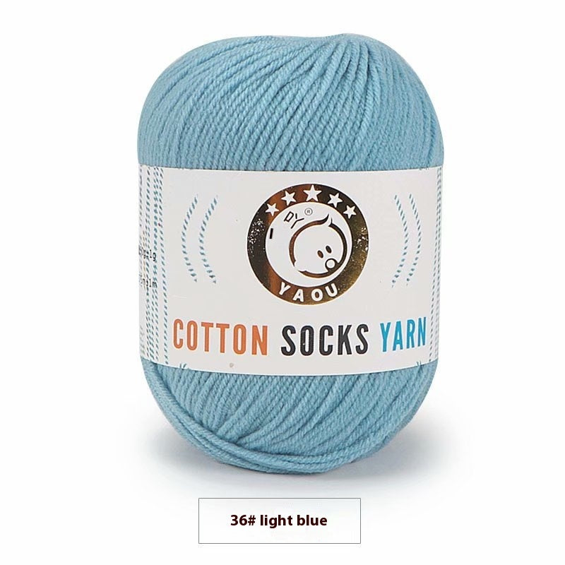 3-strand Combed Cotton Wool DIY Handmade Doll Toys For Babies And Children Yarn 50g