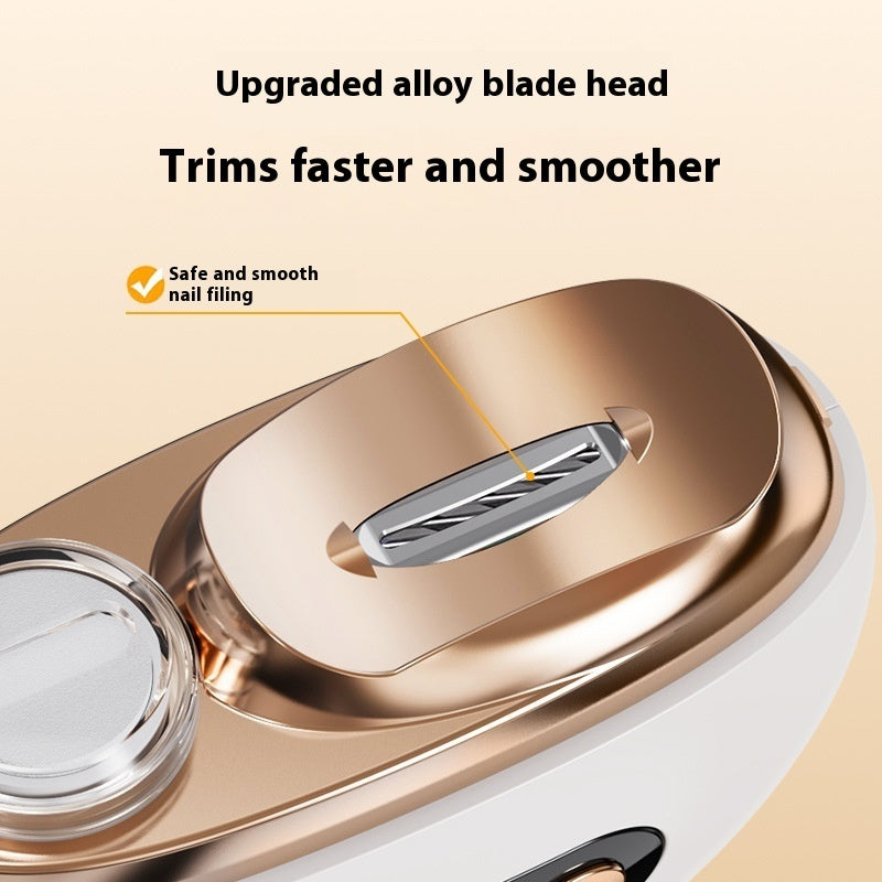 Elektrischer Nagelknipser, wiederaufladbar, für den Haushalt, mit Einklemmschutz zum Schneiden und Schleifen