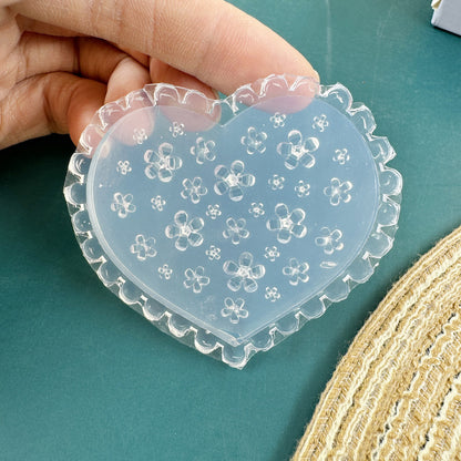 Silikon-Manikürform mit Blumenmotiv (nicht weißlich)