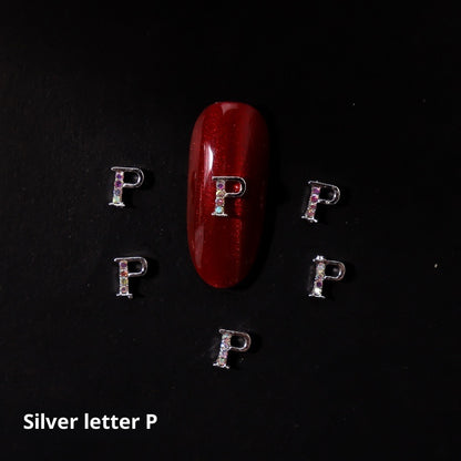 26 Buchstaben Legierung Nagelornament Nagelkristall