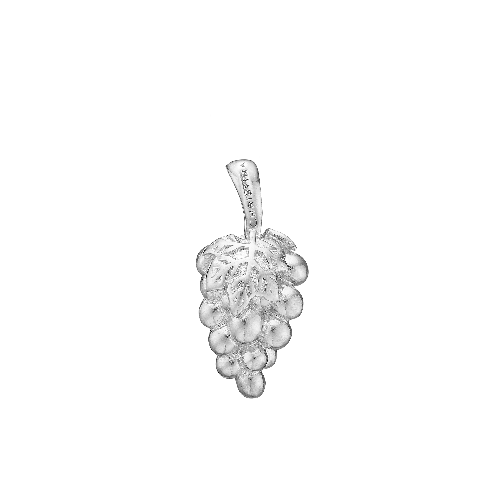 Grapes Earring Pendant - Polished Sterling Silver