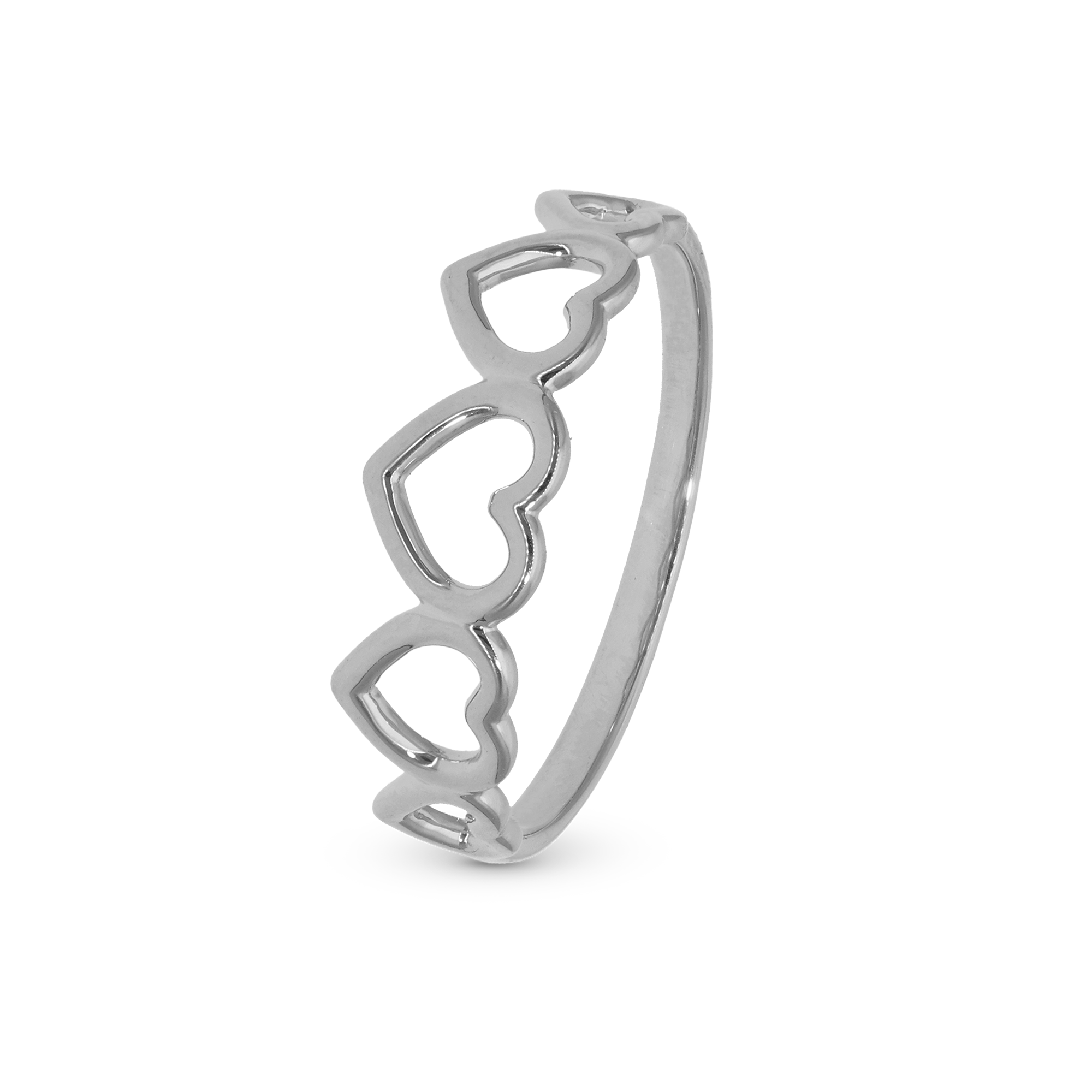 Dancing Love Ring - Polished Sterling Silver