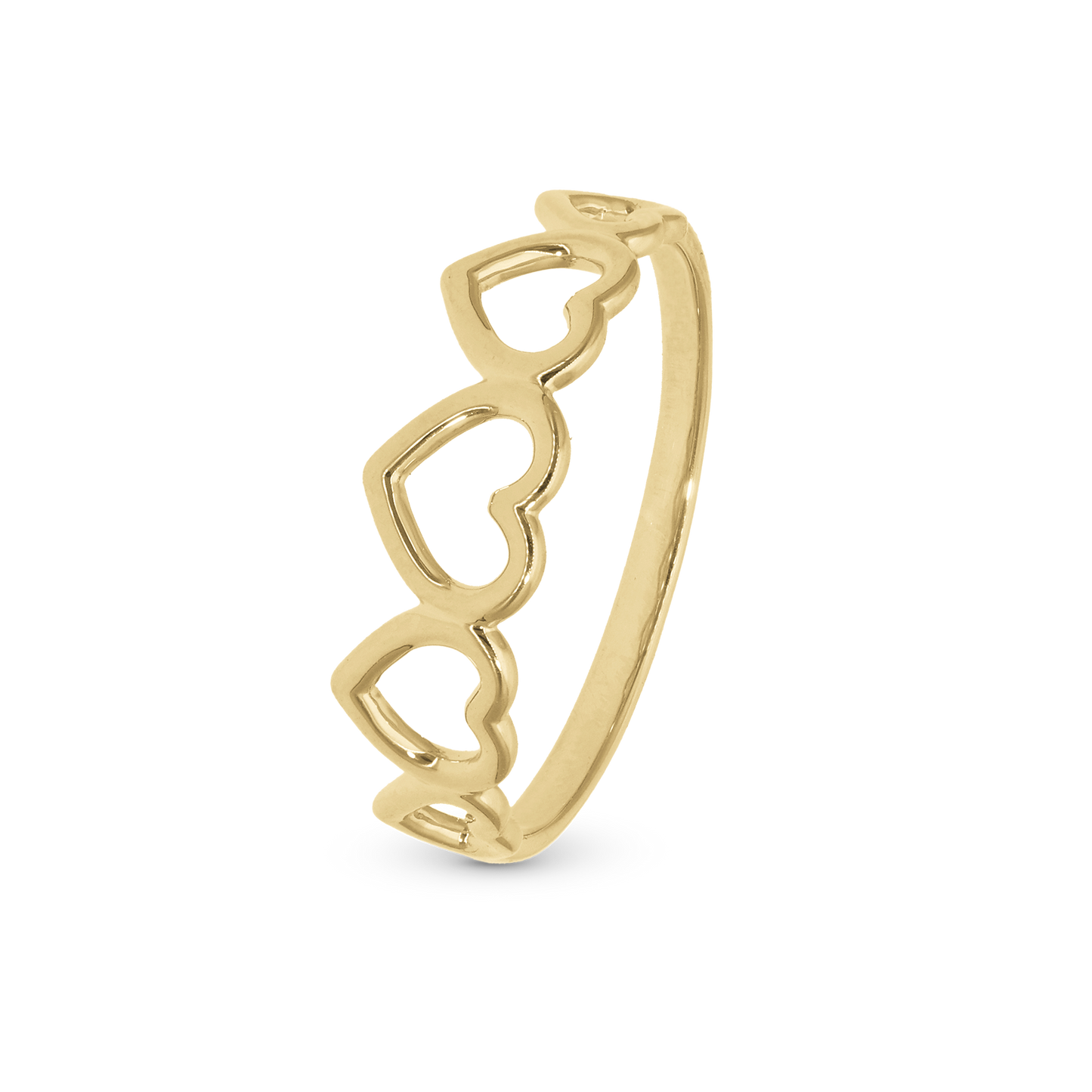 Dancing Love Ring - Polished Gold Plated Sterling Silver