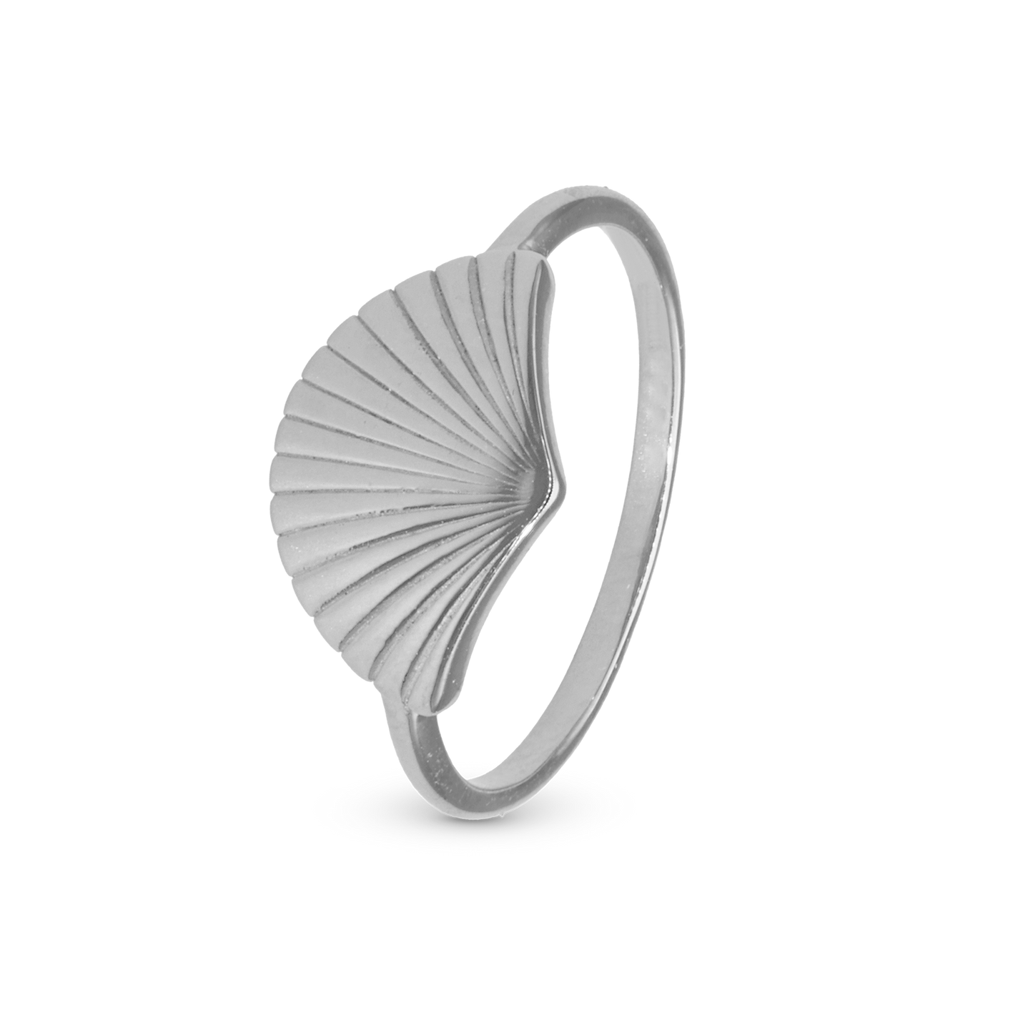 Fan Ring - Polished Sterling Silver