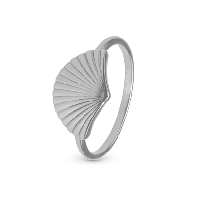 Fan Ring - Polished Sterling Silver