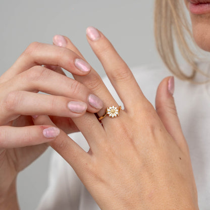 Marguerite Power Ring - Polished Gold Plated Sterling Silver