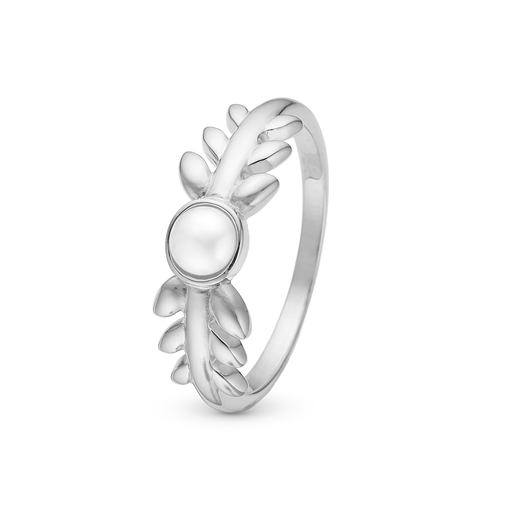 Pearl & Nature Ring - Sterling Silver with 1 Freshwater pearls