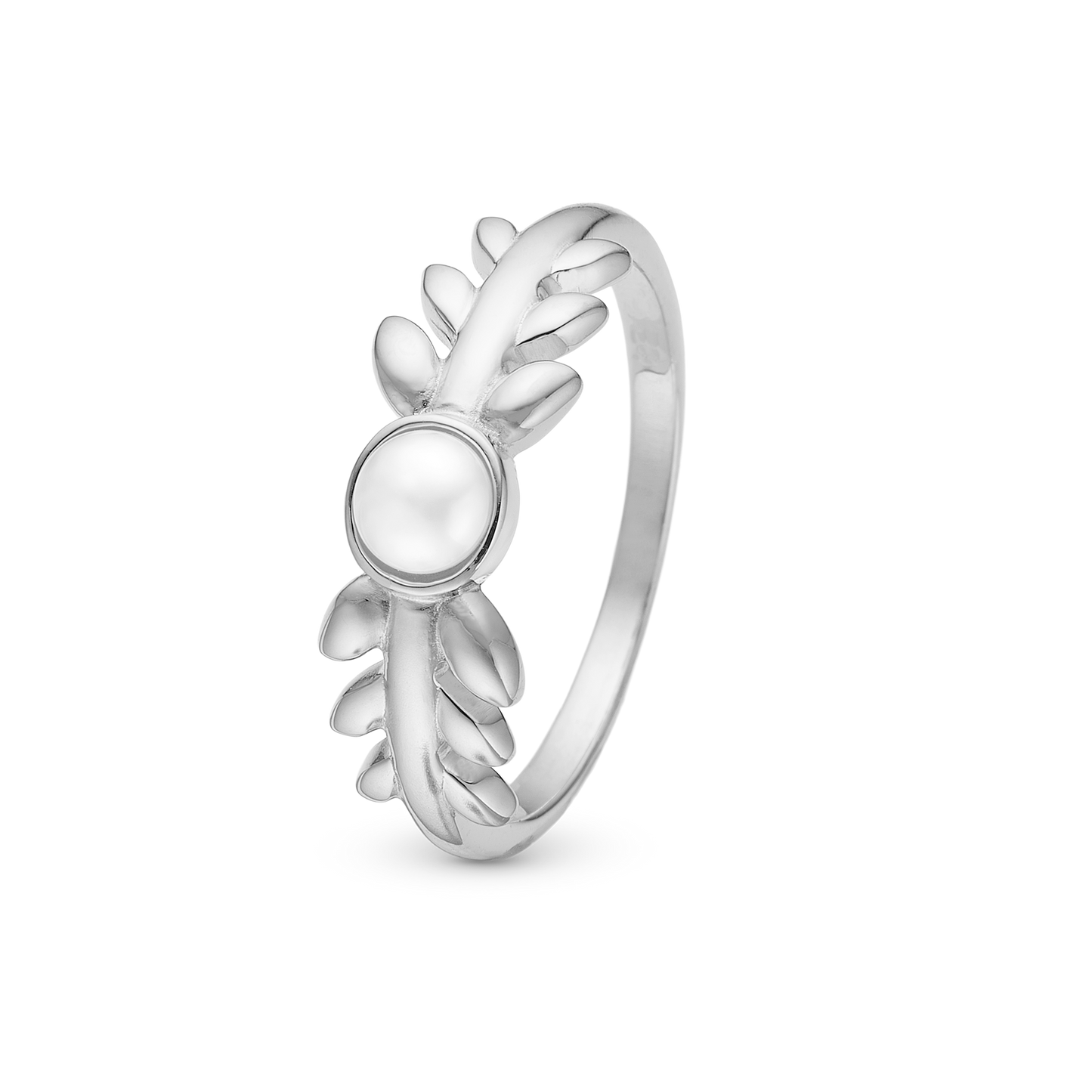 Pearl & NatWatche Ring - Sterling Silver with 1 Ferskvandsperle