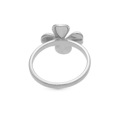FoWatch Leaf Clover Ring - Polished/Matte Sterling Silver