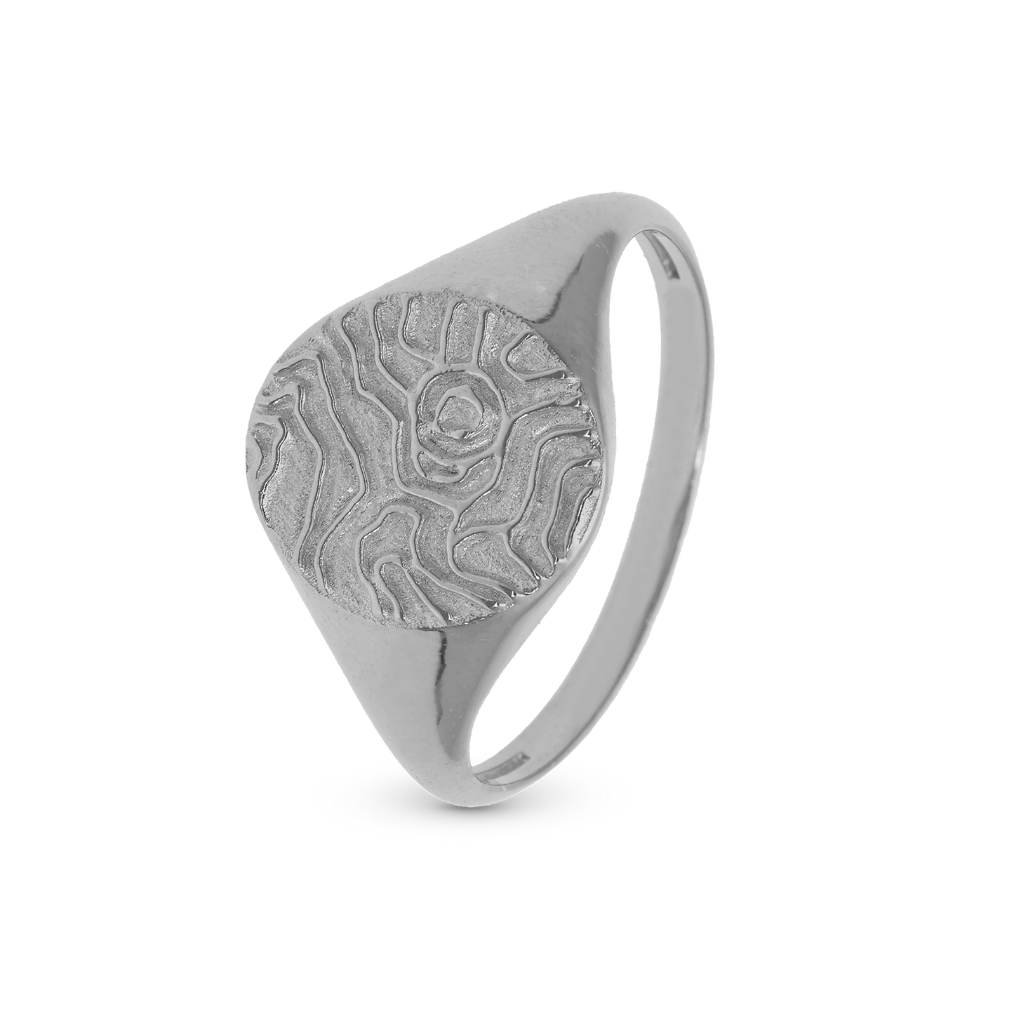 Fingerprint Ring - Polished Sterling Silver
