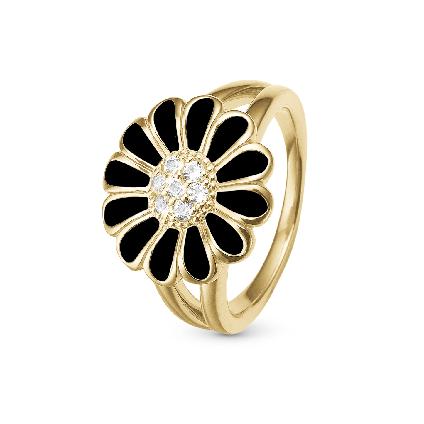 Topaz Big Black Marguerite Ringe - CHRISTINA