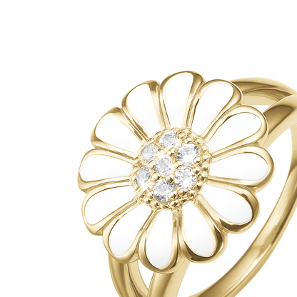 Topaz Big White Marguerite Ringe - CHRISTINA