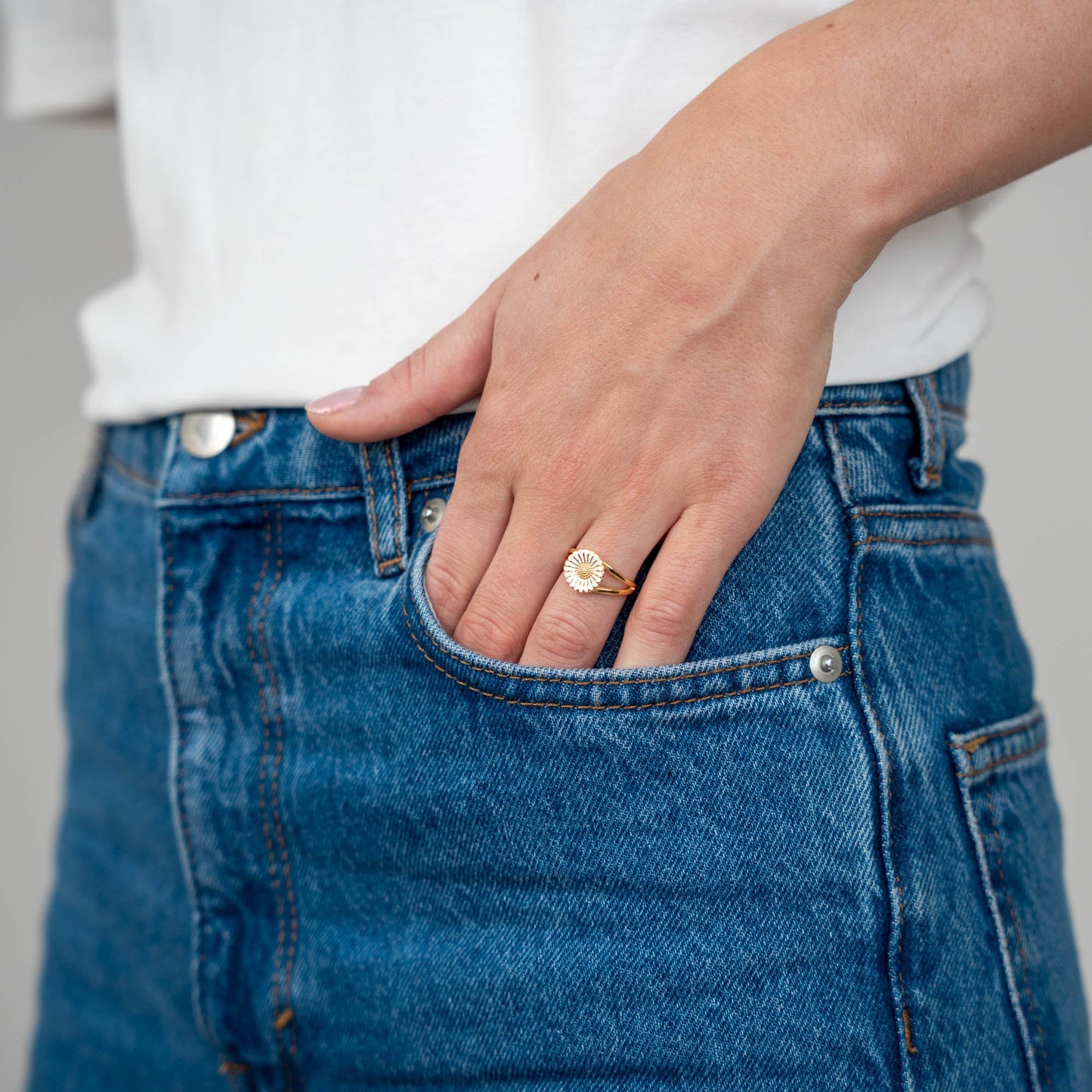 Marguerite Ring - Gold Plated Sterling Silver