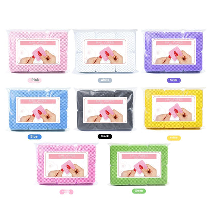 Portable Home Solid Color Magic Nail Polish Removing Tissue