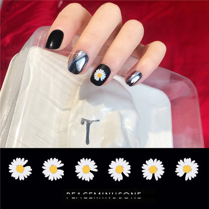 Modische, tragbare künstliche Fingernägel in Blau und Graffiti-Muster