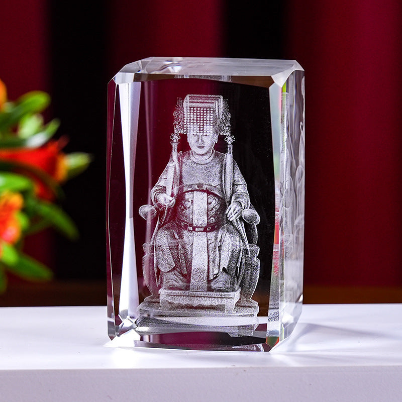 Interior Carving 3D Animal Series Crystal Statue Tourist Souvenir