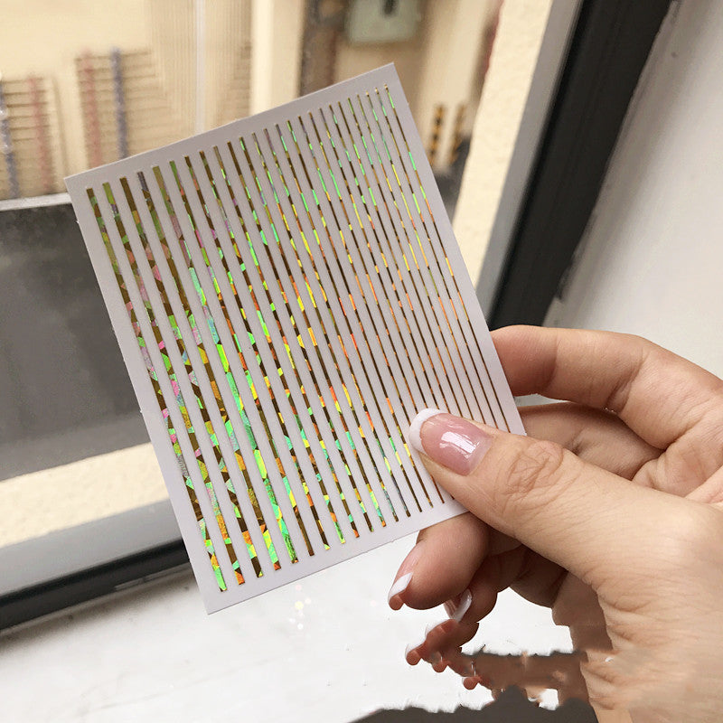 Nagelkunst-Fluoreszenz-Linien-Klebesticker