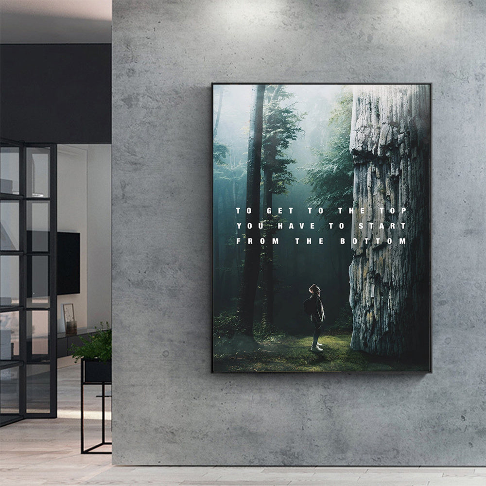 Moderne Wanddekoration: Leinwandbild mit inspirierenden Zitaten, Wandposter