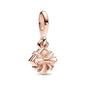 Pan Jiazhu Rose Gold Openable Birthday Gift Box Pendant Bow Ribbon Cute Gift Accessories