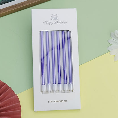 Electroplating Pencil Candle Straight Rod Birthday Gold Champagne Gold Color Wedding Party Decoration