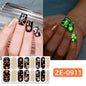Dark Ghost Pumpkin Skull Nail Sticker