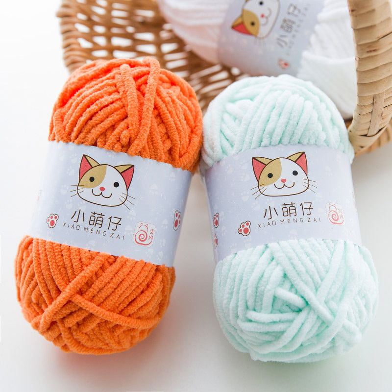 Handgewebtes Chenille-Grobgarn