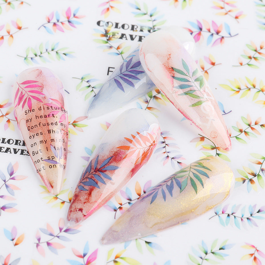 Nagelsticker Blumenmuster