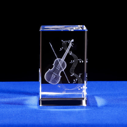 Interior Carving 3D Animal Series Crystal Statue Tourist Souvenir