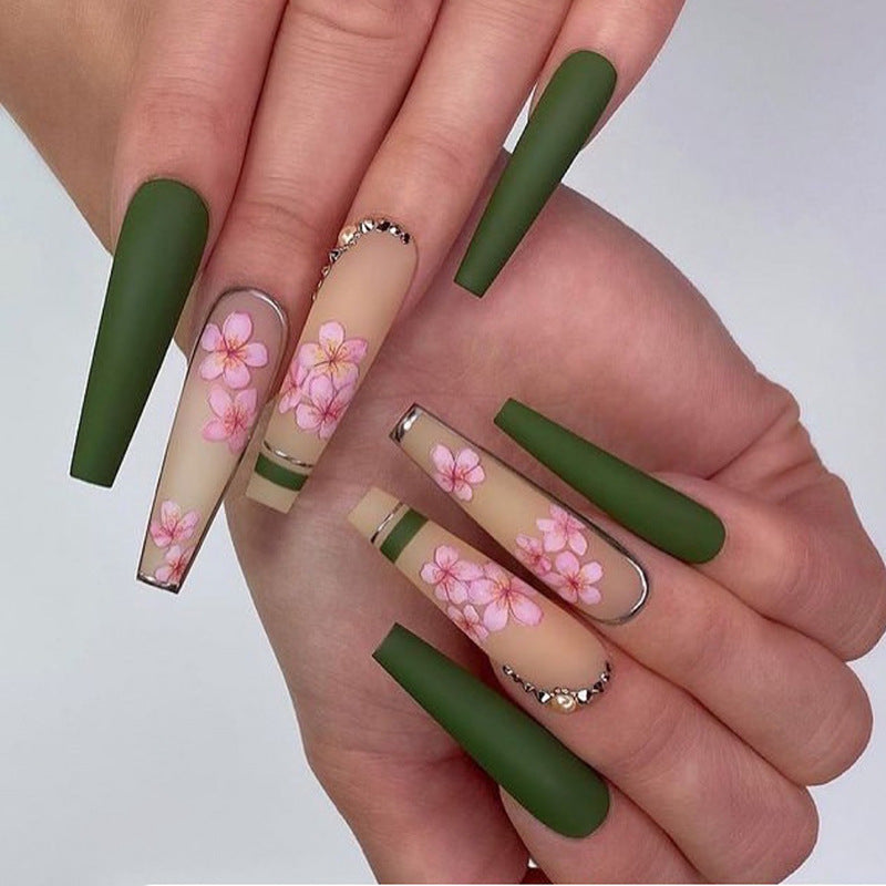 European And American Spring Flowers Bloom Spot Drill Long Wear Manicure
