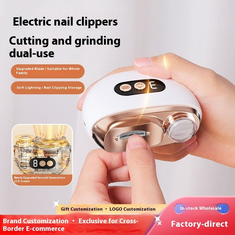 Electric Nail Clippers Rechargeable Household Anti-pinch Cutting And Grinding