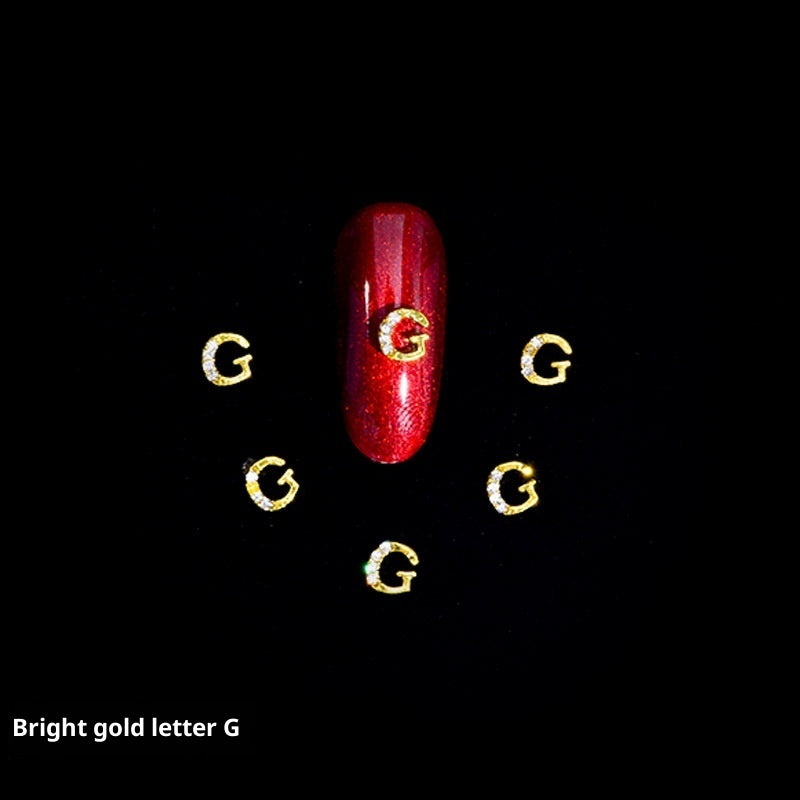 26 Buchstaben Legierung Nagelornament Nagelkristall