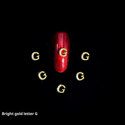 26 Buchstaben Legierung Nagelornament Nagelkristall