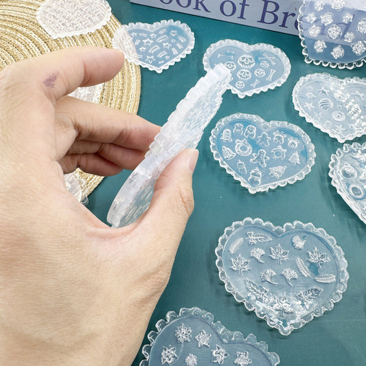 Silikon-Manikürform mit Blumenmotiv (nicht weißlich)