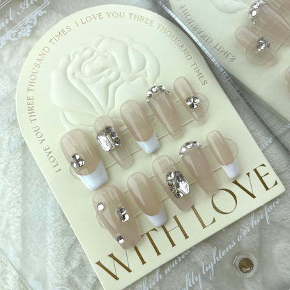 Handgefertigte künstliche Fingernägel, abnehmbare Nagelflicken